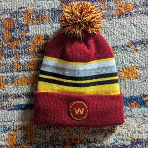 Washington Football Team striped beanie
